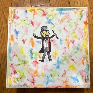 Monopoly Man Painting 11X11 Inches Hand Painted